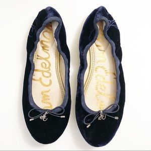 Sam Edelman Navy Blue Velvet Felicia Flats